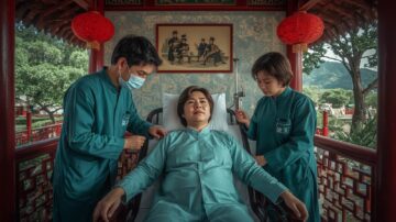 На фото лечебные процедуры. Туры в Китай