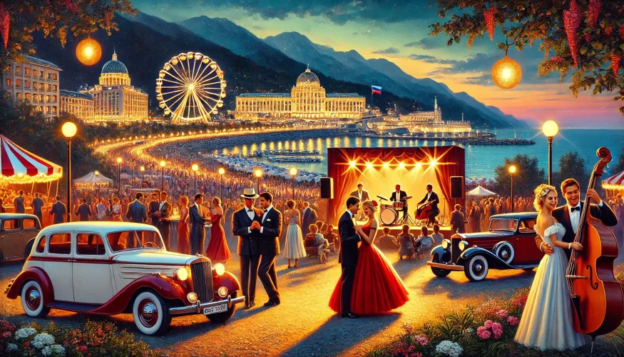 живописная сцена концерта в Сочи в мае 2025 года — настоящий праздник джаза, ретро и атмосферы роскоши!