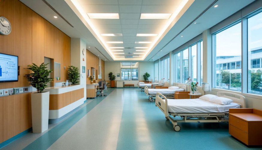 На фото современная больница за границей