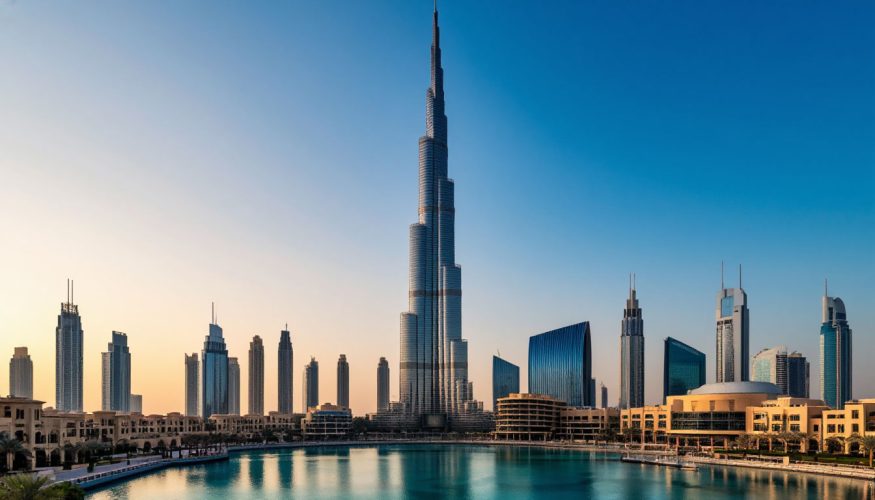 На фото пейзаж Дубая.