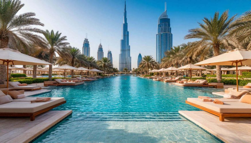 На фото роскошный отель в Дубае.