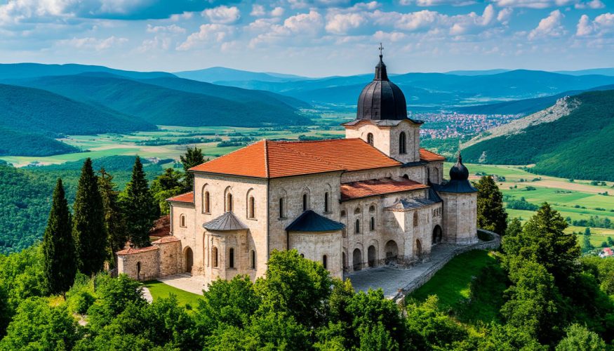 На фото монастырь в Сербии.