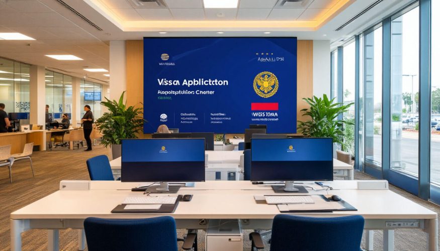 Изображение визового центра.